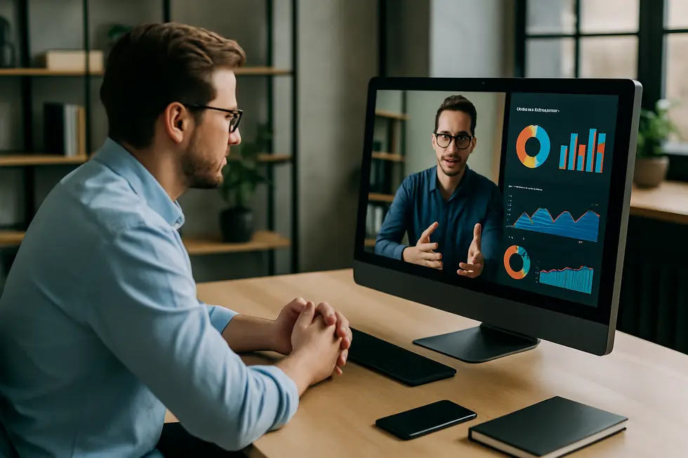 Small business owner analyzing targeted PPC campaign data with segmentation tools.