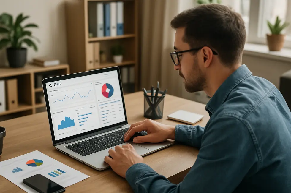 Small business owner optimizing TikTok PPC campaigns through detailed analytics.